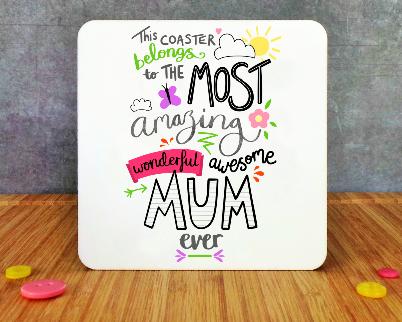 Amazing Mum Coaster Gifting Moon