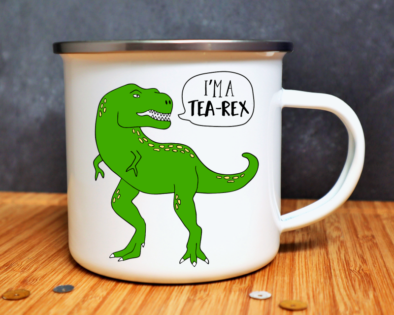 I'm A Tea Rex Enamel Mug Gifting Moon