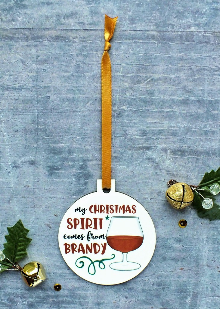 My Christmas Spirit Comes From Brandy Ornament at Gifting Moon 3