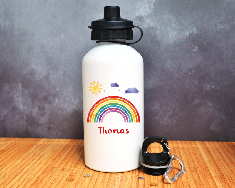 Rainbow Personalised Water Bottle Gifting Moon