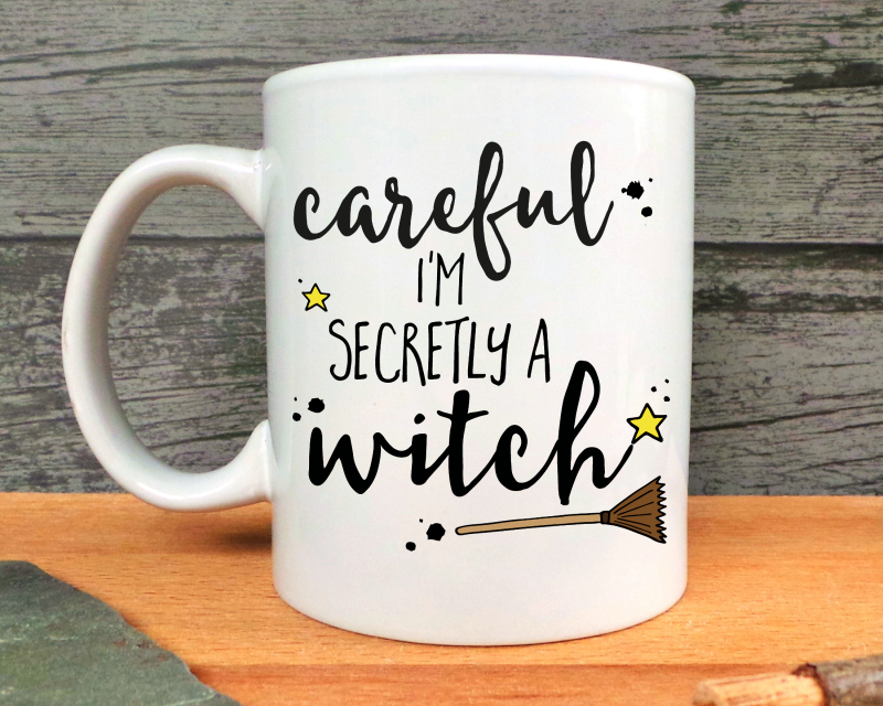 Careful I'm Secretly A Witch Ceramic Mug Gifting Moon